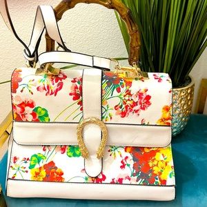 Bag, colorful, statement, flower design